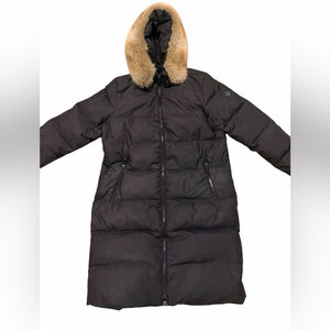 Michael Kors Black Parka Jacket Full Zip Pockets Women’s Large